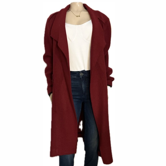 Dex Jackets & Blazers - *Dex Women's Deep Red Trench Coat